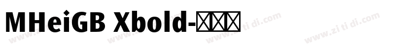 MHeiGB Xbold字体转换